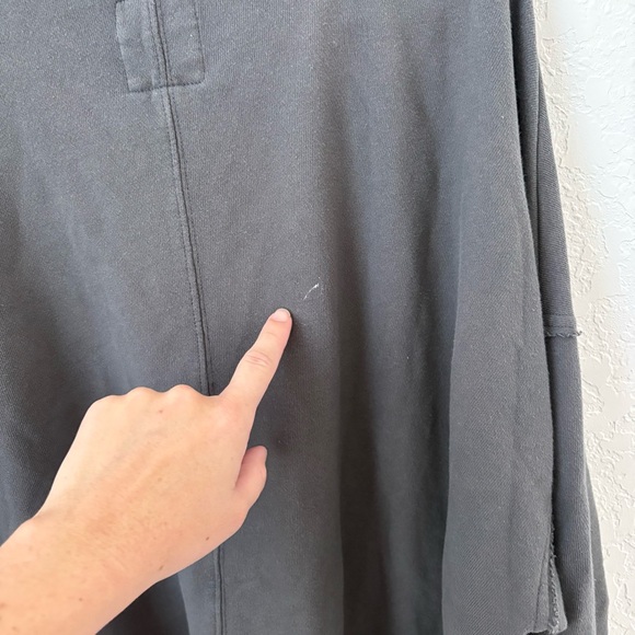 Aerie Oversized Gray Sweatshirt, Size Large - Picture 4 of 4